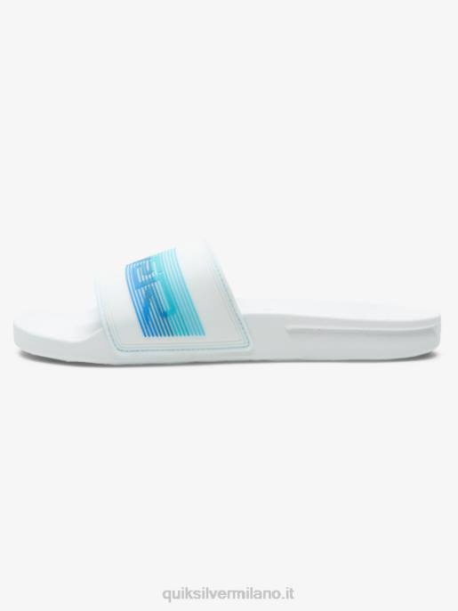 esso Quiksilver uomini sandali slide slider rivi bianco blu HTZR686