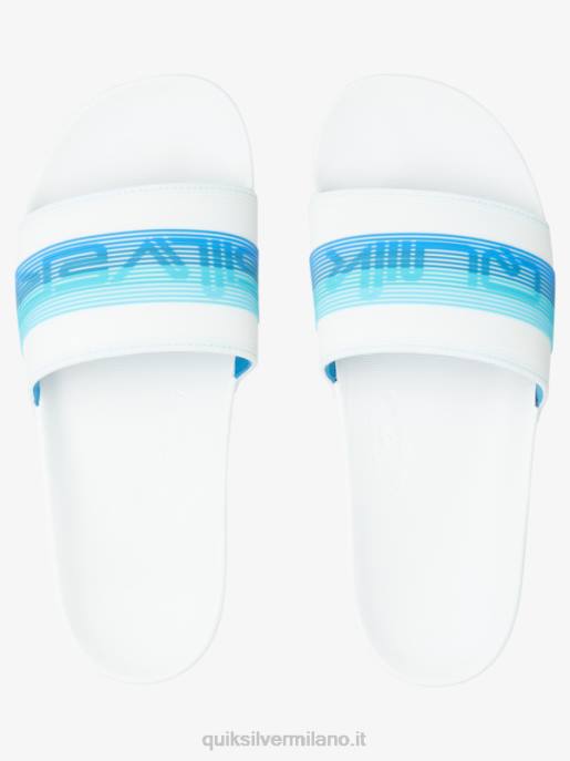 esso Quiksilver uomini sandali slide slider rivi bianco blu HTZR686