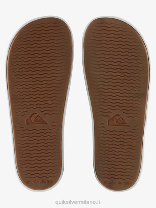 esso Quiksilver uomini sandali slide slider rivi bianco blu HTZR686