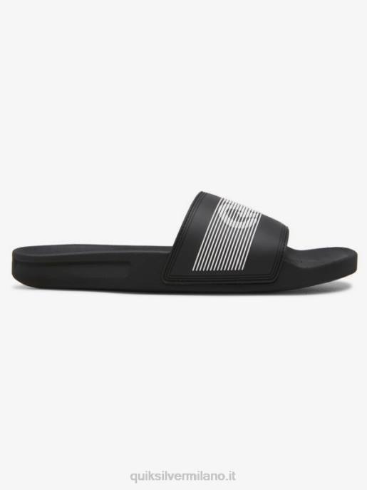 esso Quiksilver uomini sandali slide slider rivi nero bianco HTZR689