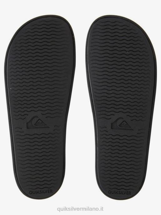 esso Quiksilver uomini sandali slide slider rivi nero bianco HTZR689