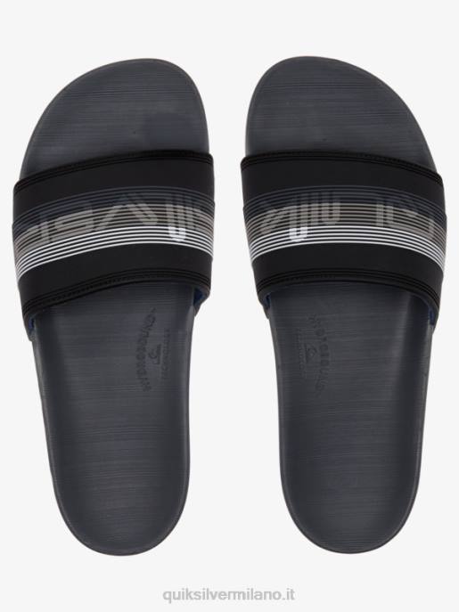 esso Quiksilver uomini sandali slide slider rivi nero/grigio HTZR690