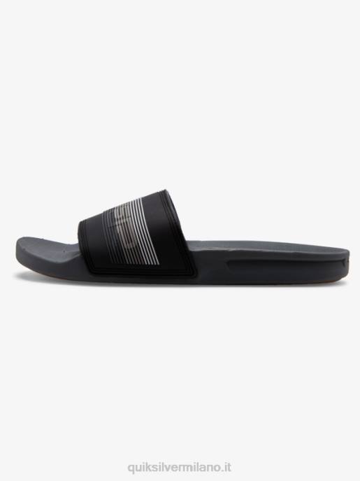 esso Quiksilver uomini sandali slide slider rivi nero/grigio HTZR690