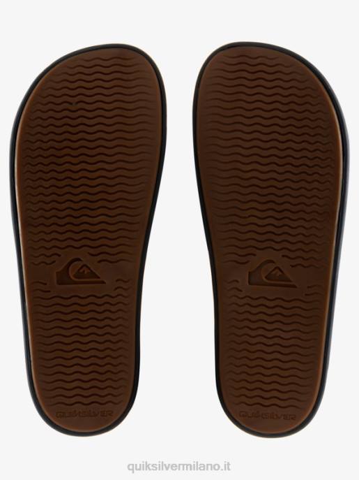 esso Quiksilver uomini sandali slide slider rivi nero/grigio HTZR690