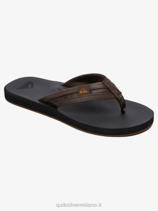 esso Quiksilver uomini sandali squish carver Marrone nero HTZR937