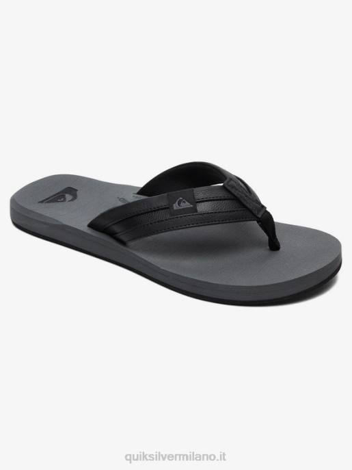 esso Quiksilver uomini sandali squish carver nero/grigio HTZR936