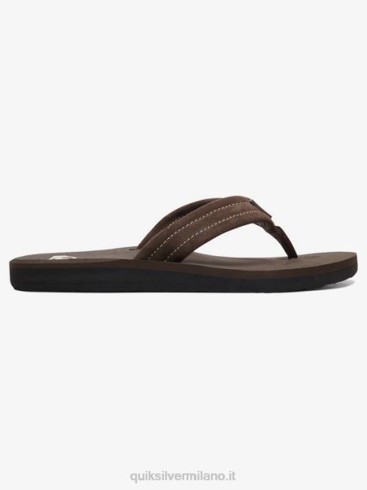 esso Quiksilver uomini sandalo carver in pelle scamosciata demitasse - solido HTZR1631