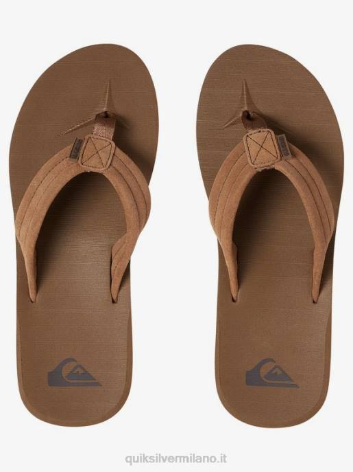 esso Quiksilver uomini sandalo carver in pelle scamosciata marrone chiaro - solido HTZR1633