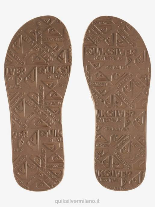 esso Quiksilver uomini sandalo carver in pelle scamosciata marrone chiaro - solido HTZR1633