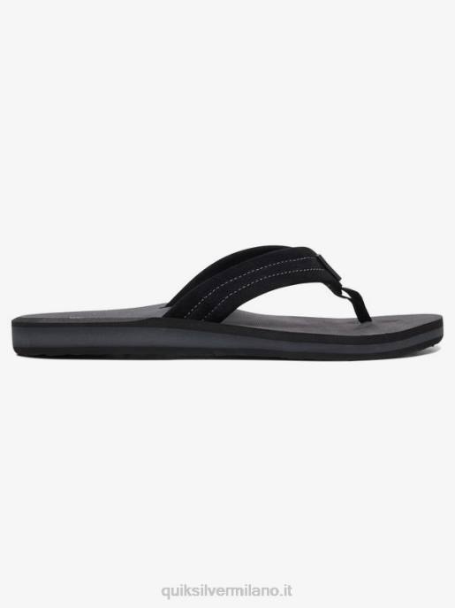 esso Quiksilver uomini sandalo carver in pelle scamosciata nero solido HTZR1632