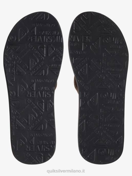 esso Quiksilver uomini sandalo carver in pelle scamosciata nero solido HTZR1632