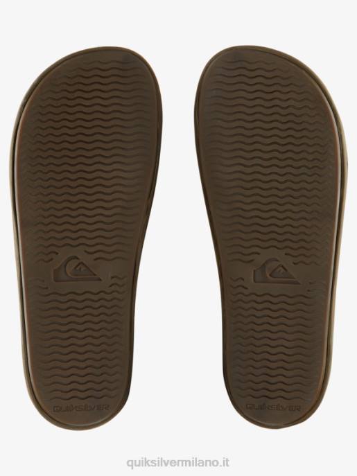 esso Quiksilver uomini sandalo rivi in ​​pelle con doppia regolazione abbronzatura 1 HTZR1285