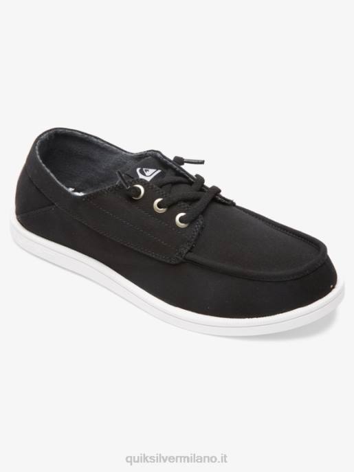 esso Quiksilver uomini scarpe dragate dal porto nero bianco HTZR1884