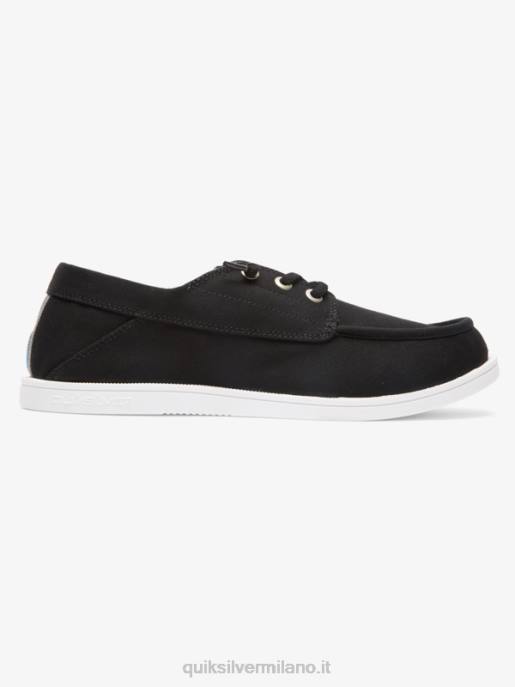 esso Quiksilver uomini scarpe dragate dal porto nero bianco HTZR1884