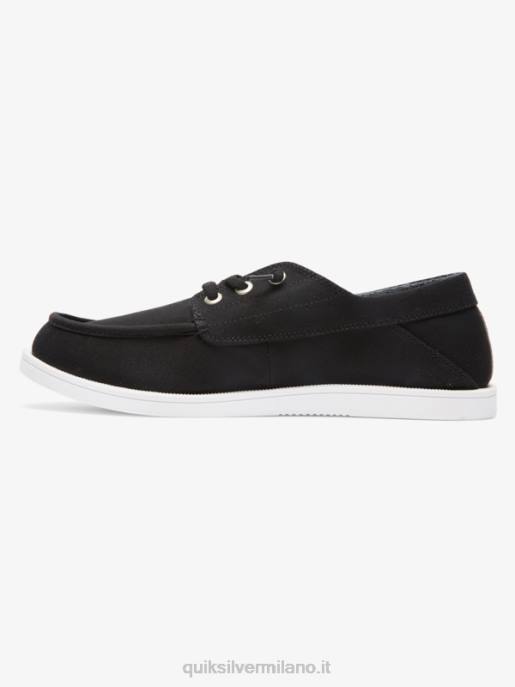 esso Quiksilver uomini scarpe dragate dal porto nero bianco HTZR1884