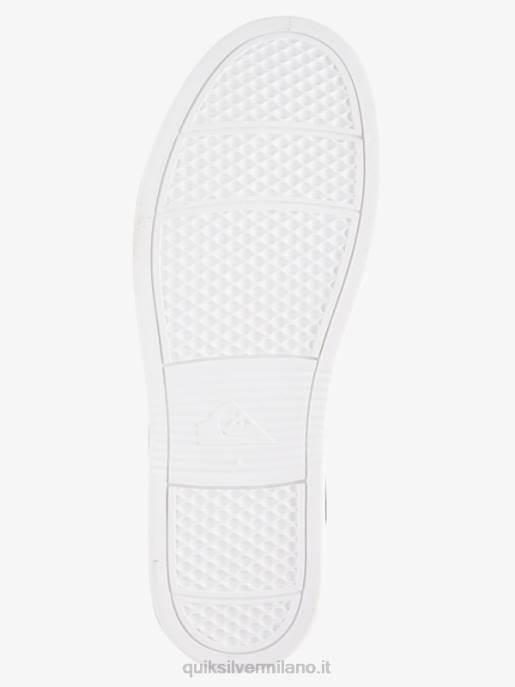 esso Quiksilver uomini scarpe dragate dal porto nero bianco HTZR1884