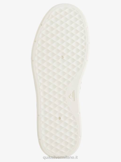 esso Quiksilver uomini scarpe senza lacci del molo del porto grigio/bianco HTZR1291