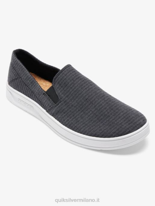 esso Quiksilver uomini scarpe senza lacci del molo del porto nero HTZR1288