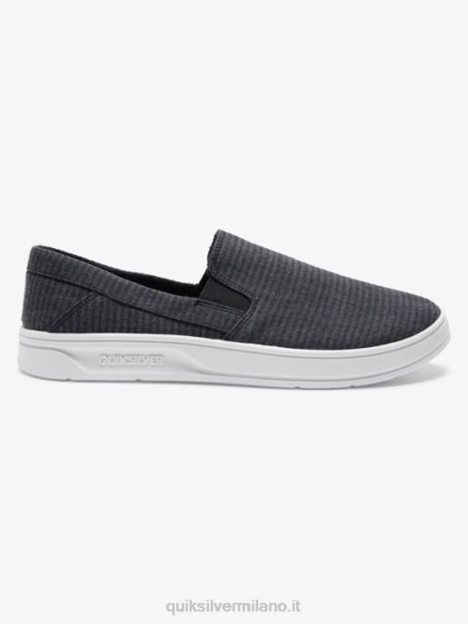 esso Quiksilver uomini scarpe senza lacci del molo del porto nero HTZR1288