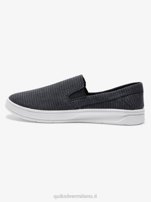 esso Quiksilver uomini scarpe senza lacci del molo del porto nero HTZR1288