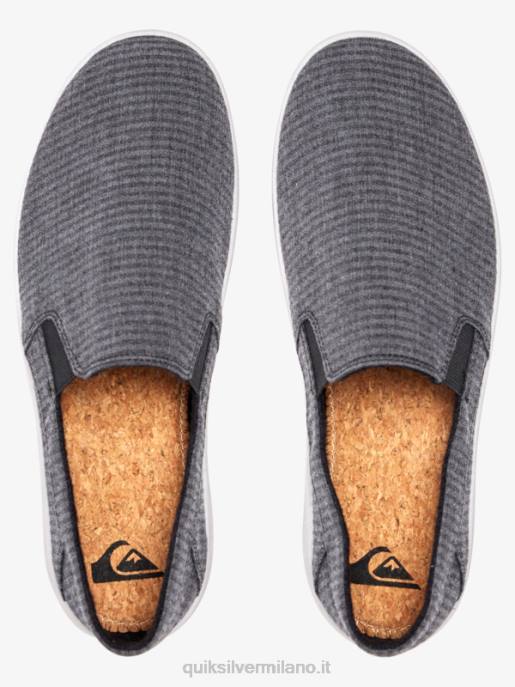 esso Quiksilver uomini scarpe senza lacci del molo del porto nero HTZR1288