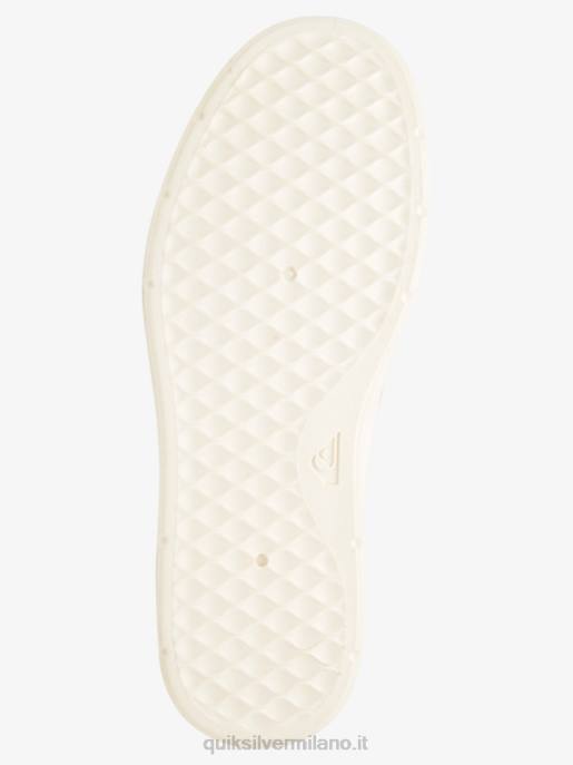 esso Quiksilver uomini scarpe senza lacci del molo del porto nero bianco HTZR1290