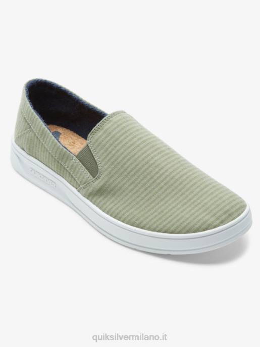 esso Quiksilver uomini scarpe senza lacci del molo del porto verde 1 HTZR1289