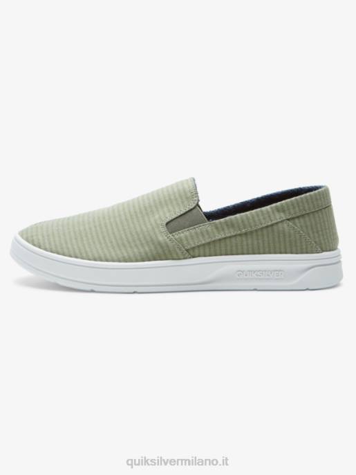 esso Quiksilver uomini scarpe senza lacci del molo del porto verde 1 HTZR1289