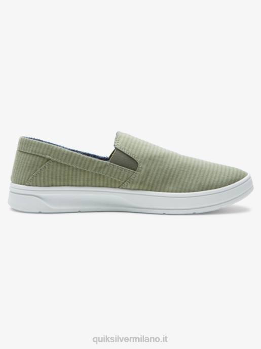 esso Quiksilver uomini scarpe senza lacci del molo del porto verde 1 HTZR1289