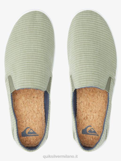 esso Quiksilver uomini scarpe senza lacci del molo del porto verde 1 HTZR1289