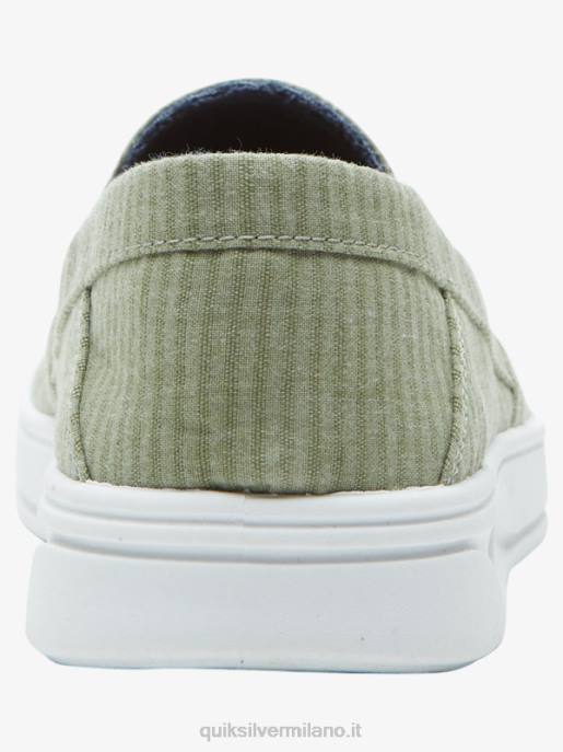 esso Quiksilver uomini scarpe senza lacci del molo del porto verde 1 HTZR1289