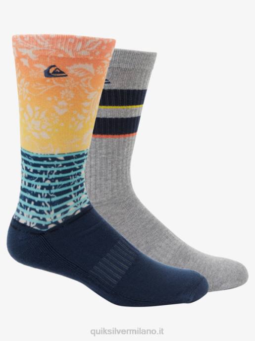 esso Quiksilver uomini Confezione da 2 calzini jacquard per l'equipaggio Marina Militare HTZR1142