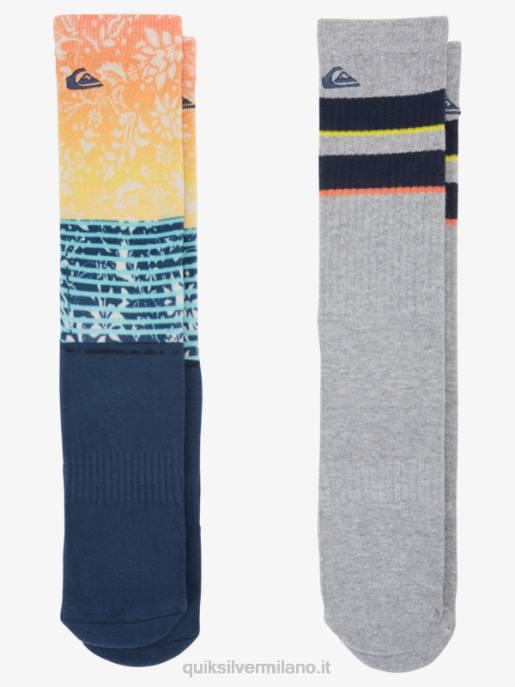 esso Quiksilver uomini Confezione da 2 calzini jacquard per l\'equipaggio Marina Militare HTZR1142