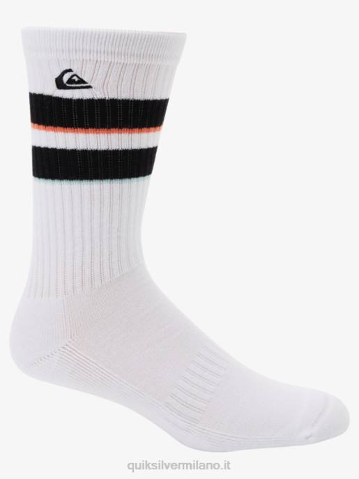 esso Quiksilver uomini Confezione da 2 calzini jacquard per l\'equipaggio multiplo 1 HTZR1141