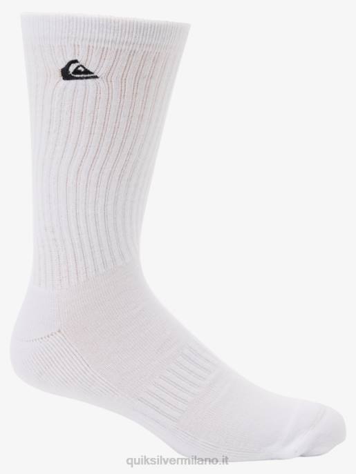 esso Quiksilver uomini Confezione da 2 calzini solidi per l\'equipaggio azzurro HTZR1060