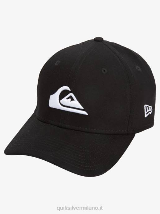 esso Quiksilver uomini berretto elasticizzato mountain & wave nero bianco HTZR1679