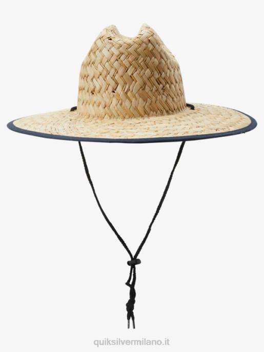 esso Quiksilver uomini cappello da bagnino di paglia americana outsider marina di mezzanotte HTZR414