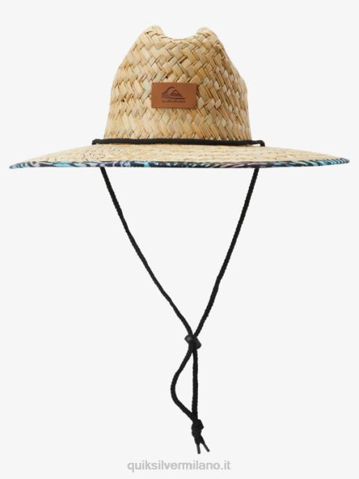 esso Quiksilver uomini cappello da bagnino di paglia outsider blu del fiume HTZR387