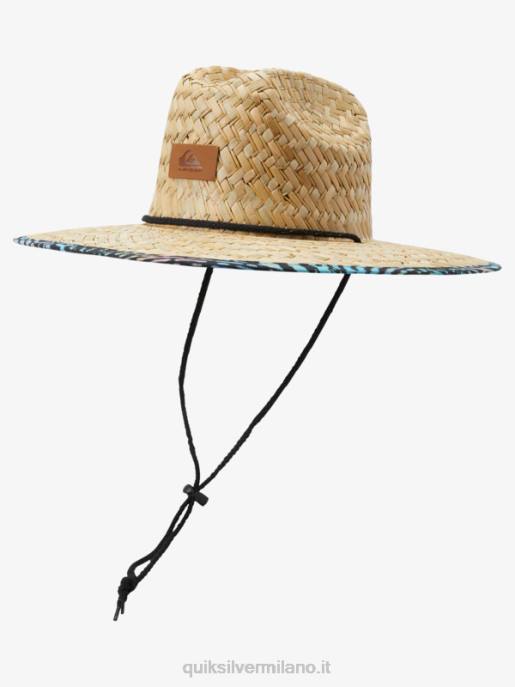 esso Quiksilver uomini cappello da bagnino di paglia outsider blu del fiume HTZR387