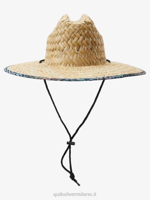 esso Quiksilver uomini cappello da bagnino di paglia outsider blu del fiume HTZR387