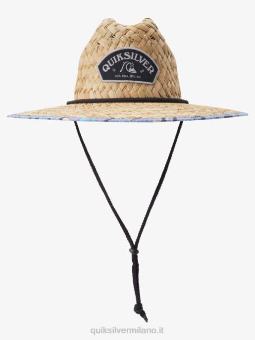 esso Quiksilver uomini cappello da bagnino di paglia outsider nebbia di orchidea HTZR389