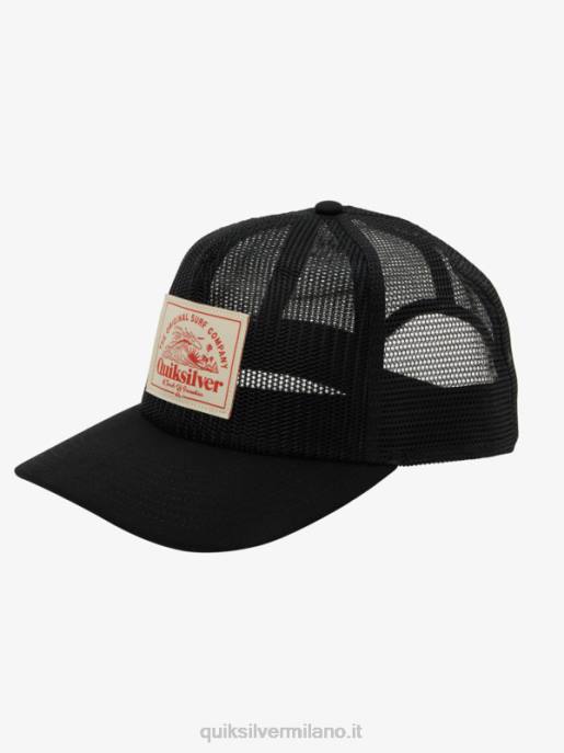 esso Quiksilver uomini cappello da camionista a rete nero HTZR1075