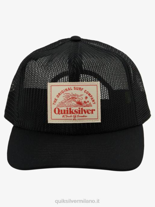esso Quiksilver uomini cappello da camionista a rete nero HTZR1075