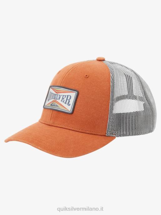 esso Quiksilver uomini cappello da camionista da traino arancia mecca HTZR439