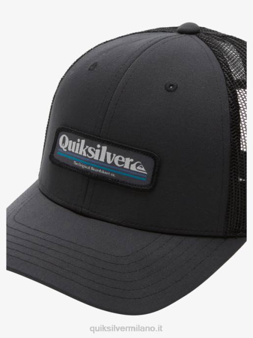 esso Quiksilver uomini cappello da camionista di poppa nero HTZR965