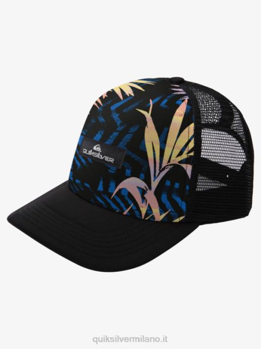 esso Quiksilver uomini cappello da camionista poiana coop nero strappato HTZR1051