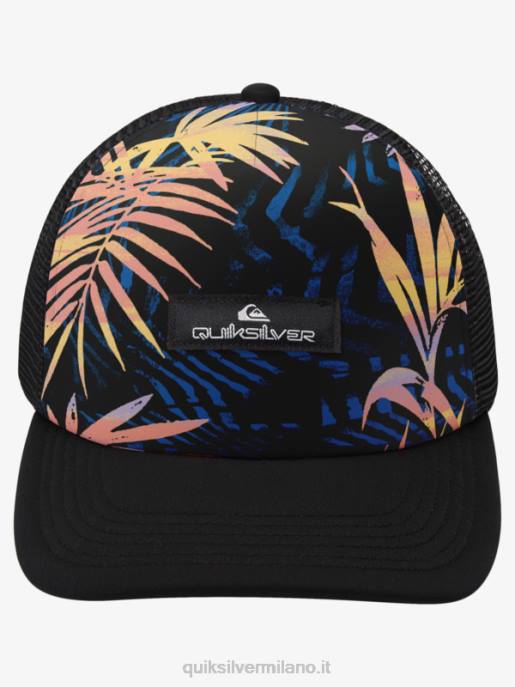 esso Quiksilver uomini cappello da camionista poiana coop nero strappato HTZR1051