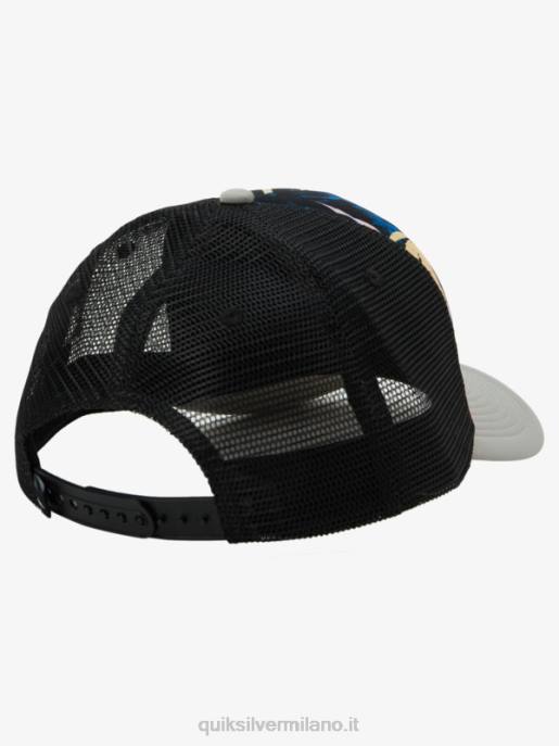 esso Quiksilver uomini cappello da camionista poiana coop nero strappato HTZR1051