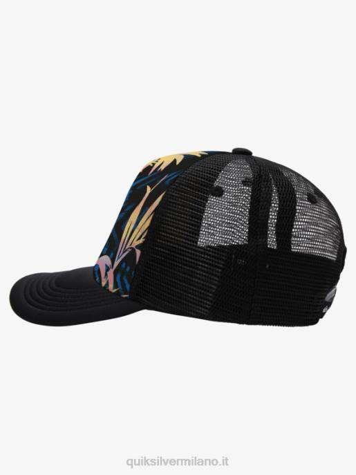 esso Quiksilver uomini cappello da camionista poiana coop nero strappato HTZR1051