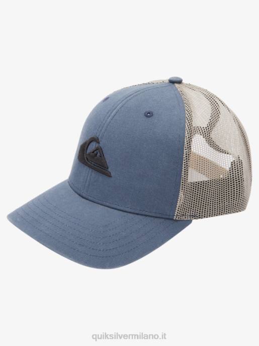 esso Quiksilver uomini cappello da camionista terrestre lavagna scura HTZR602